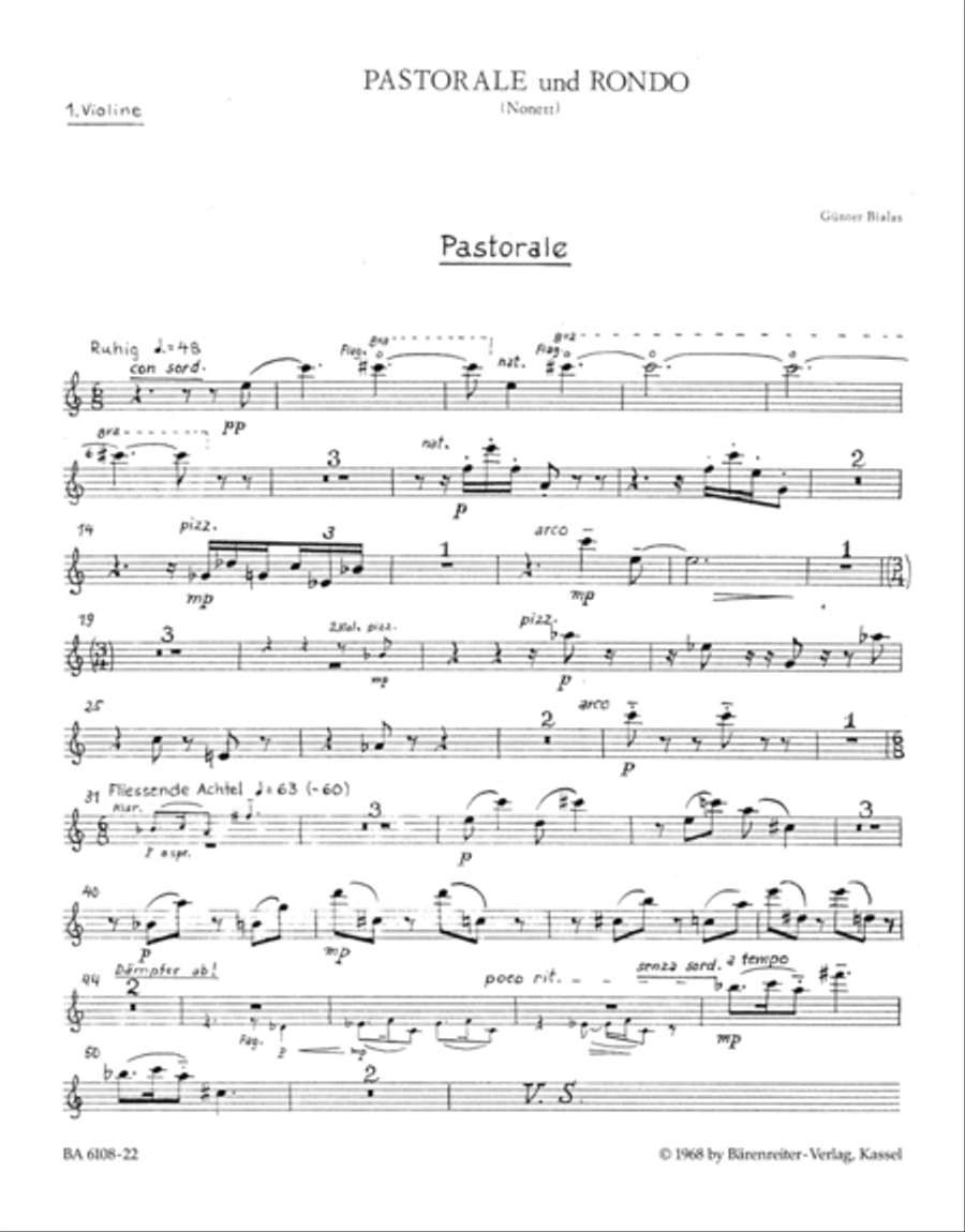 Pastorale und Rondo (1969) Chamber Music scores gallery preview page 2