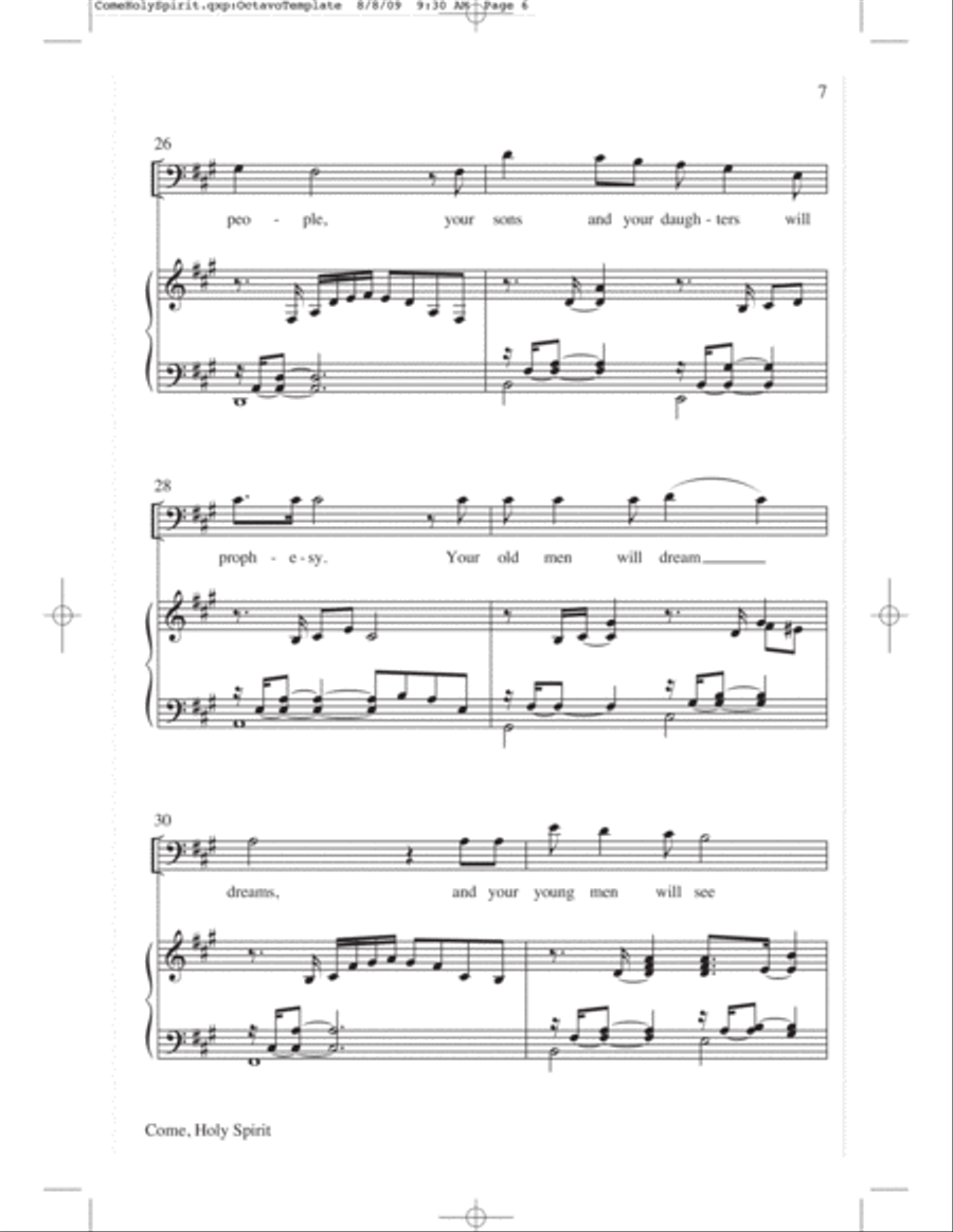 Come, Holy Spirit - SATB 4-Part scores gallery preview page 7