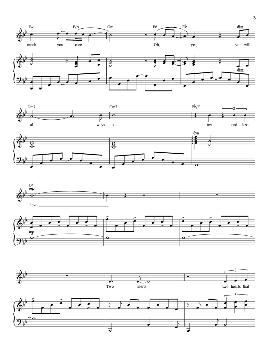 Endless Love Piano, Vocal scores gallery preview page 3