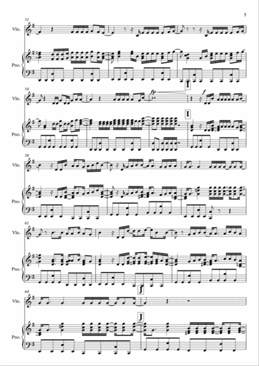 The Greatest Show Violin Solo scores gallery preview page 5