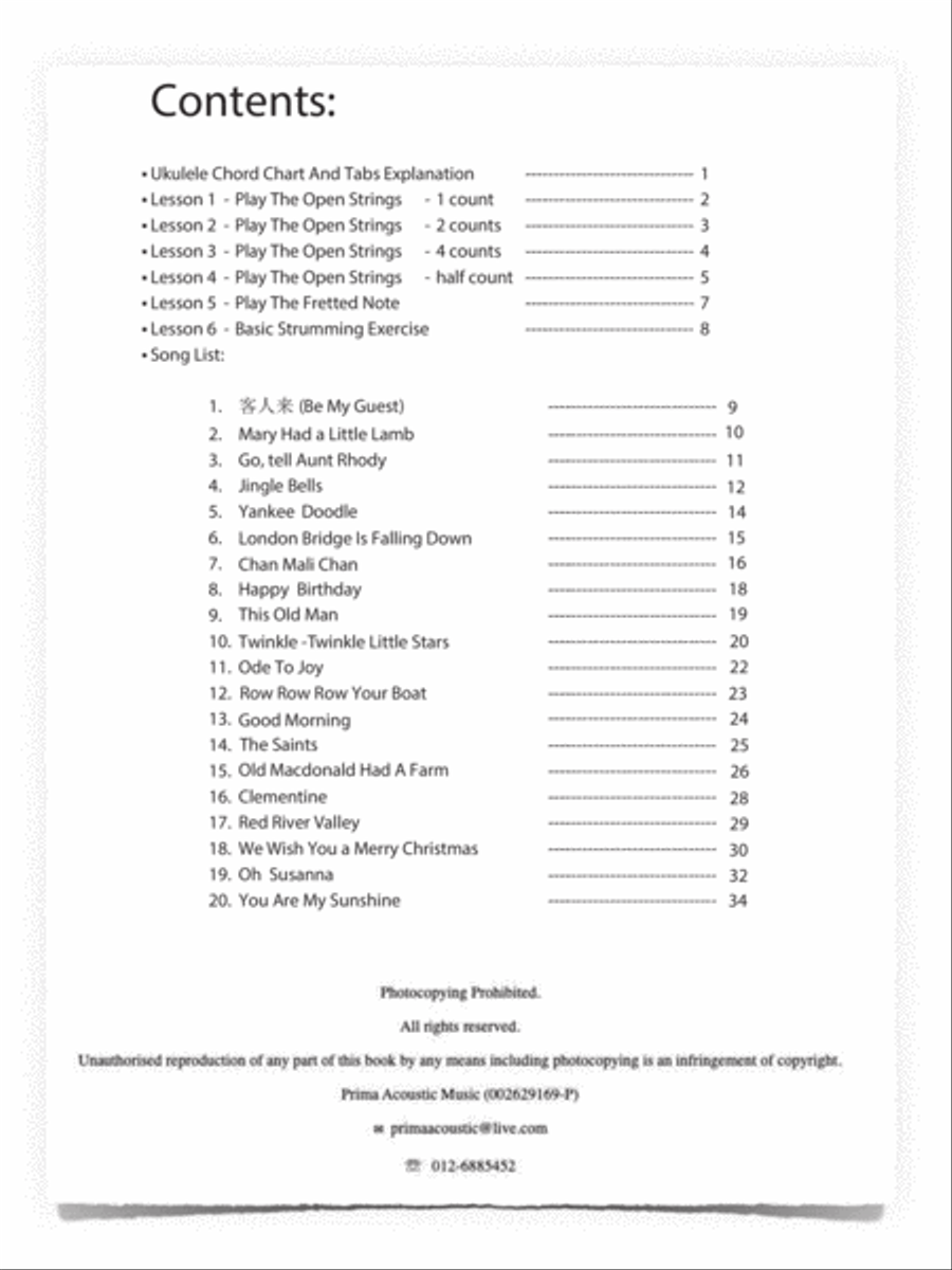 Kid's Ukulele Song Book 1 Ukulele scores gallery preview page 2