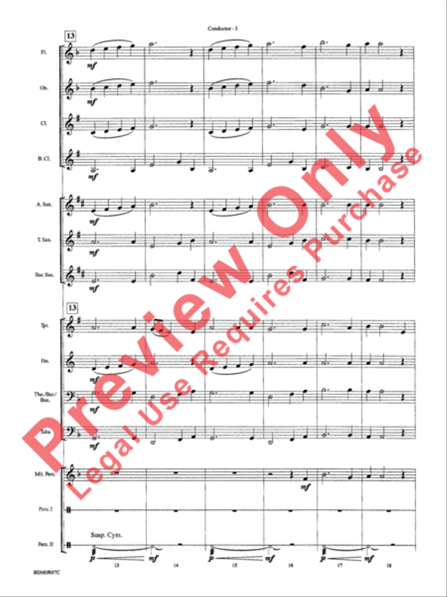 Two Appalachian Songs Concert Band scores gallery preview page 6