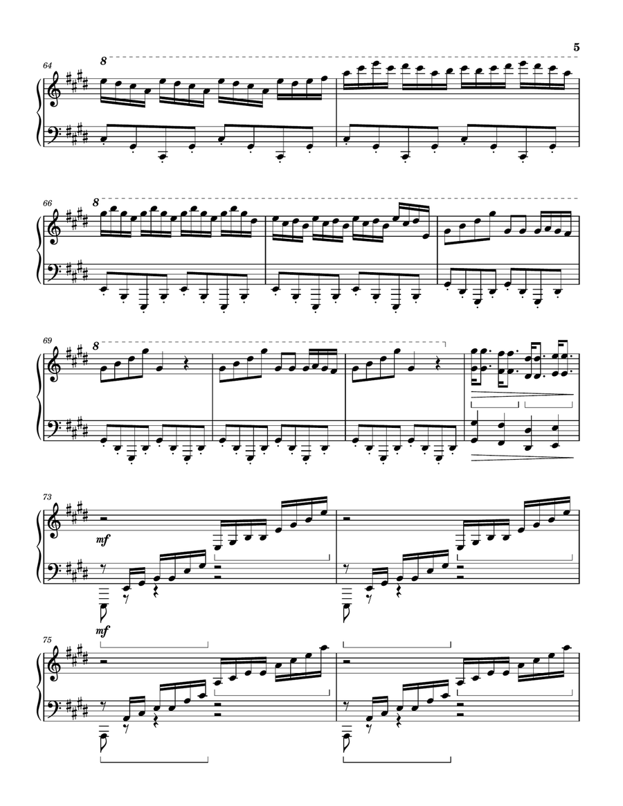 Piano Sonata No. 1 in E Major, Op. 15 Piano Solo scores gallery preview page 5