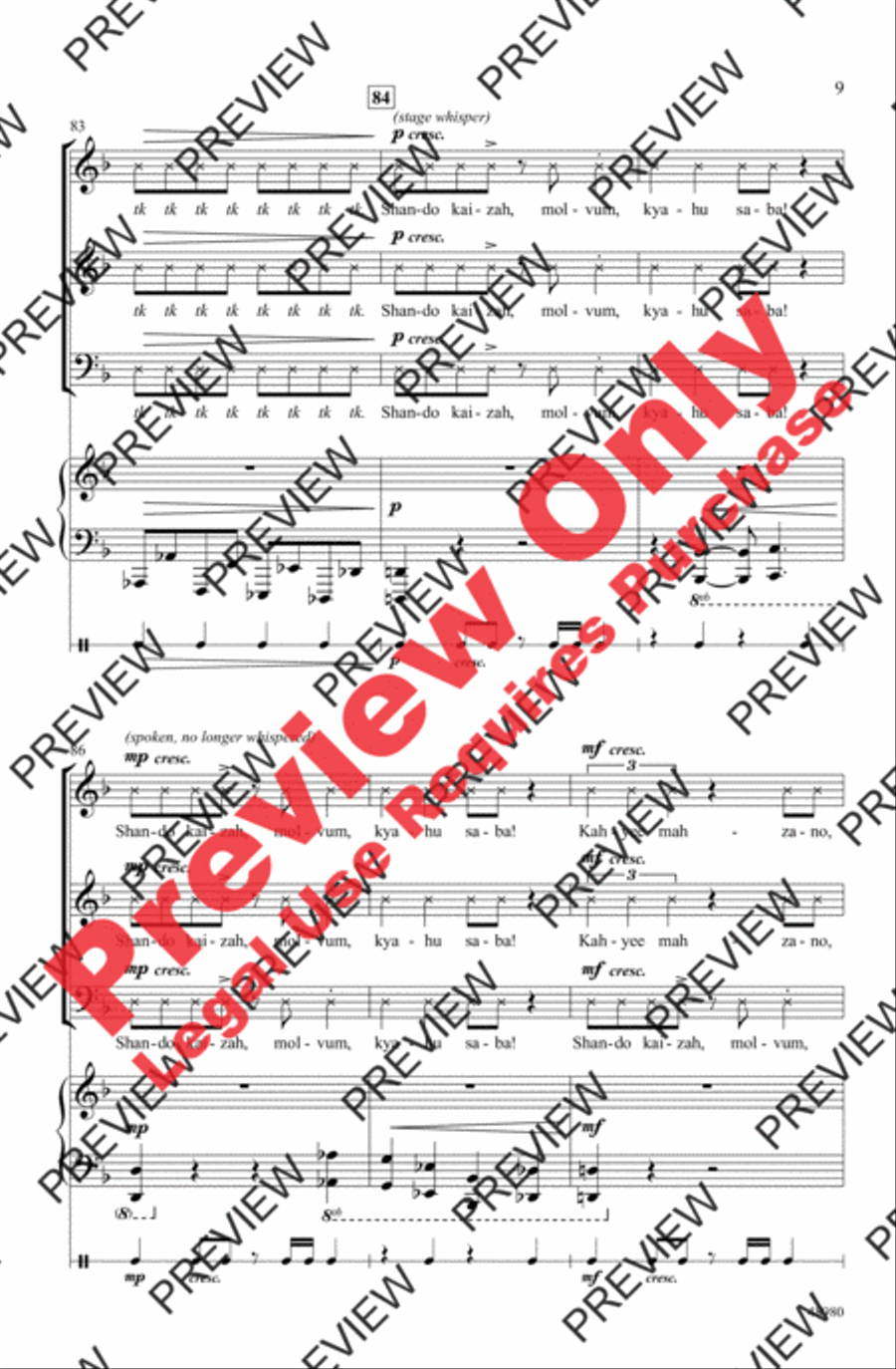 Bringers of Noise 3-Part scores gallery preview page 9