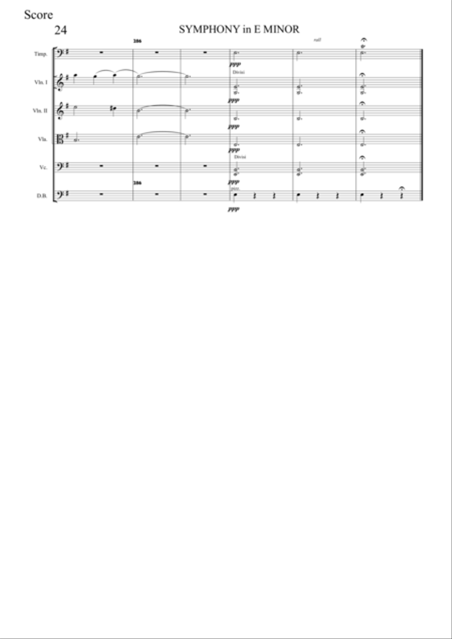 SYMPHONY in E minor 1st Movement String Orchestra scores gallery preview page 1