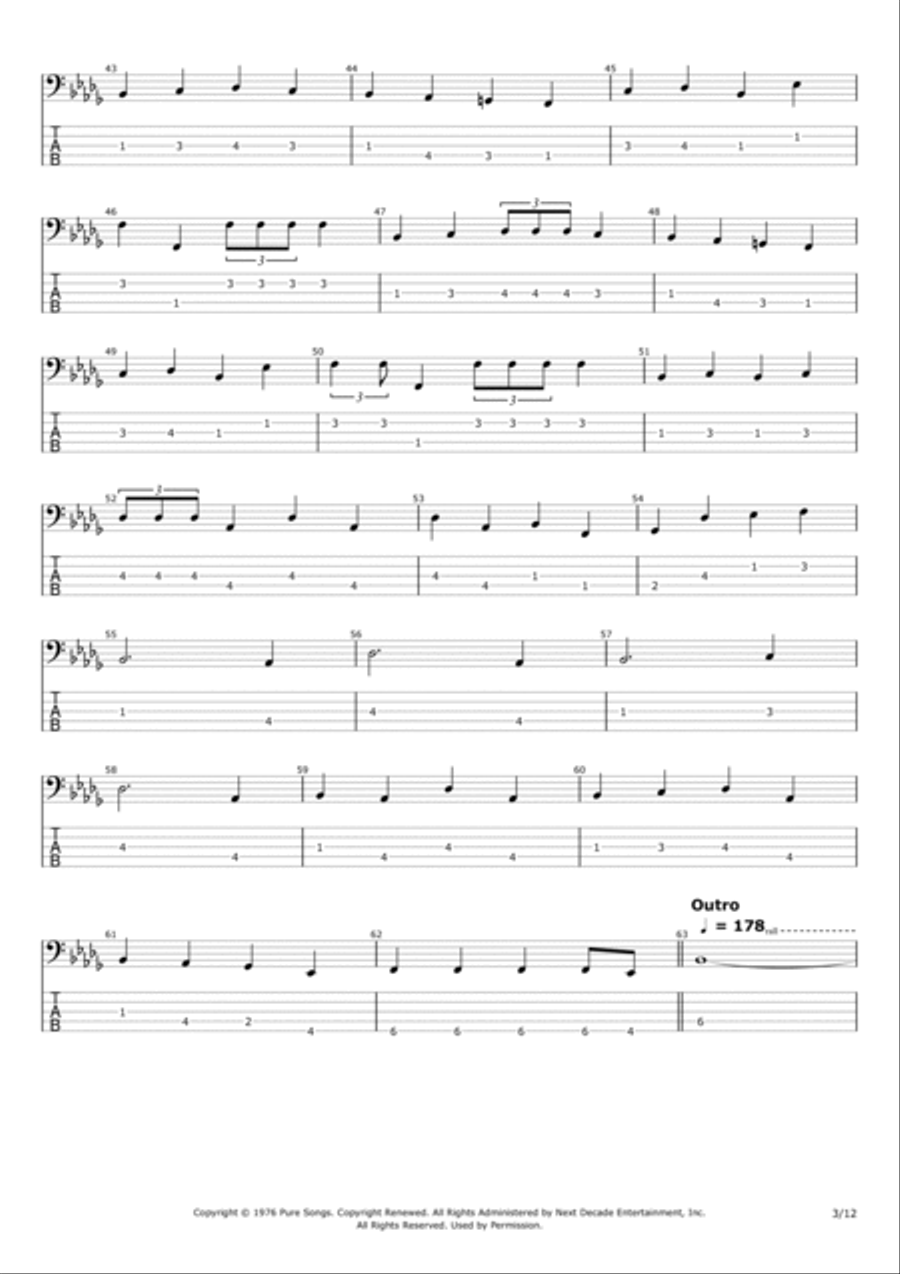 Foreplay/long Time Bass Guitar scores gallery preview page 3