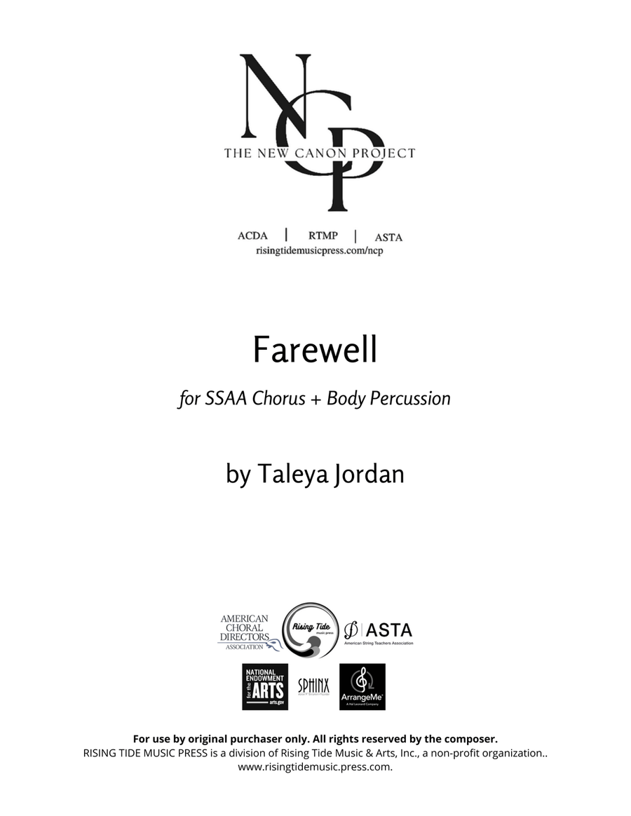 Farewell SSA scores gallery preview page 1