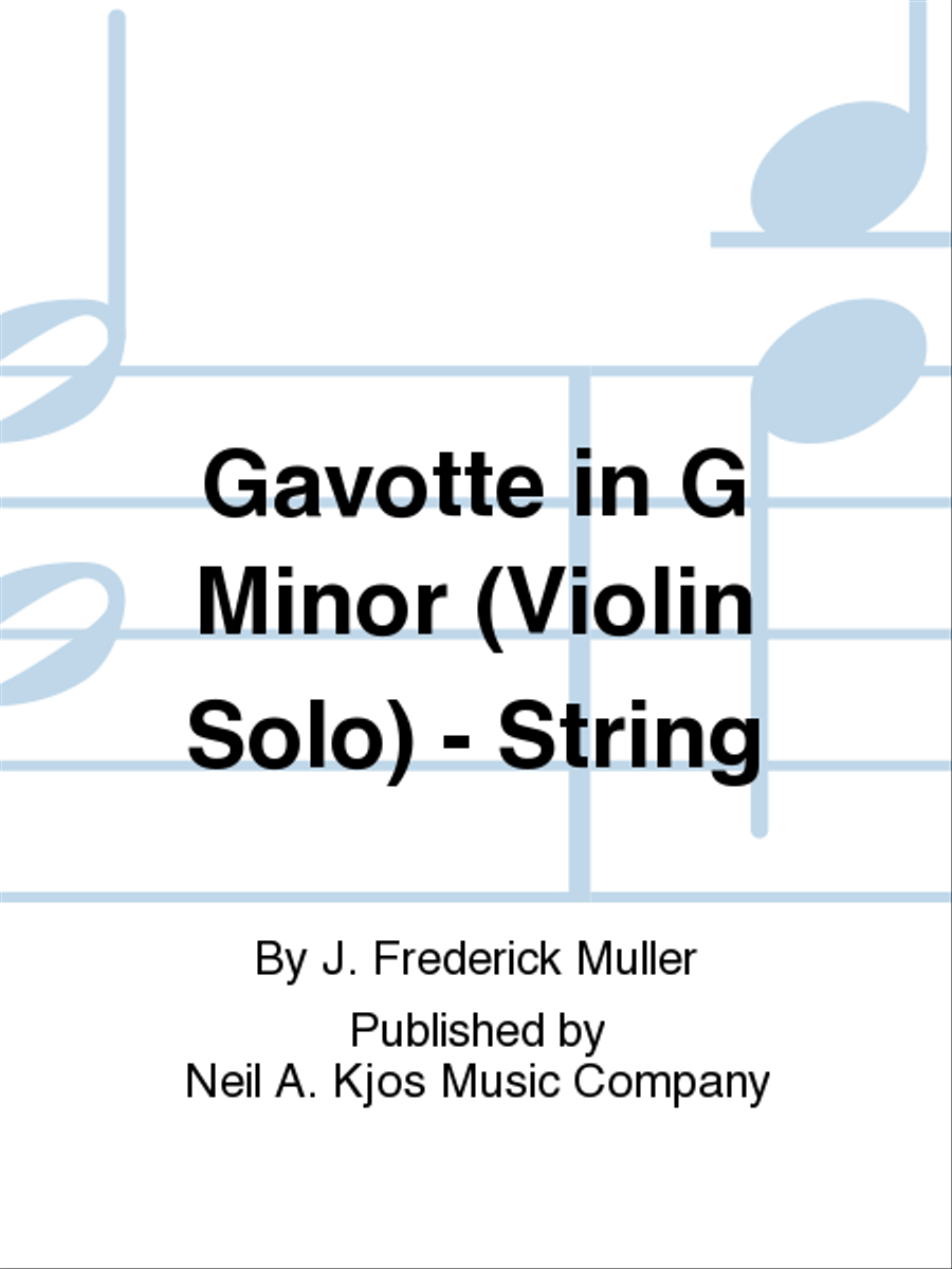 Gavotte In G Minor (violin Solo) - String