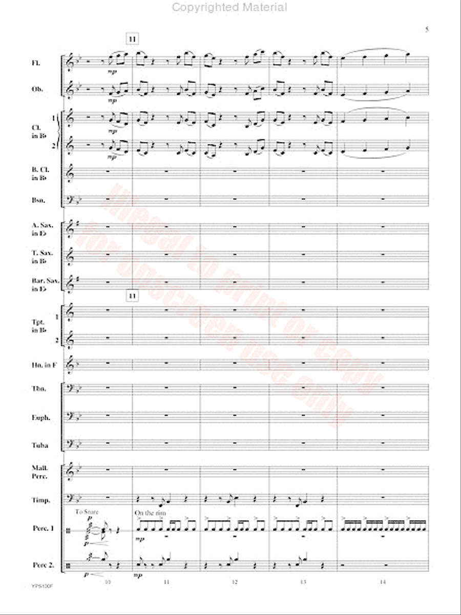 Tap Out Concert Band scores gallery preview page 6