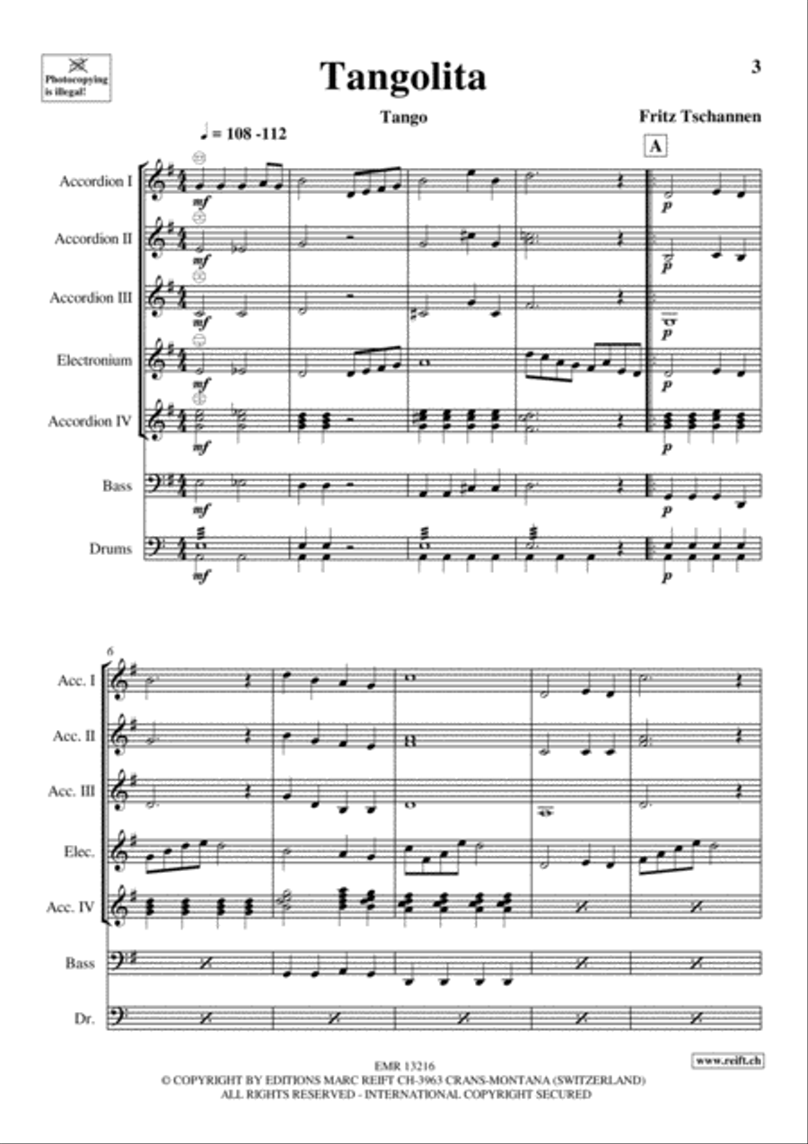 Tangolita Tangolita Accordion scores gallery preview page 3