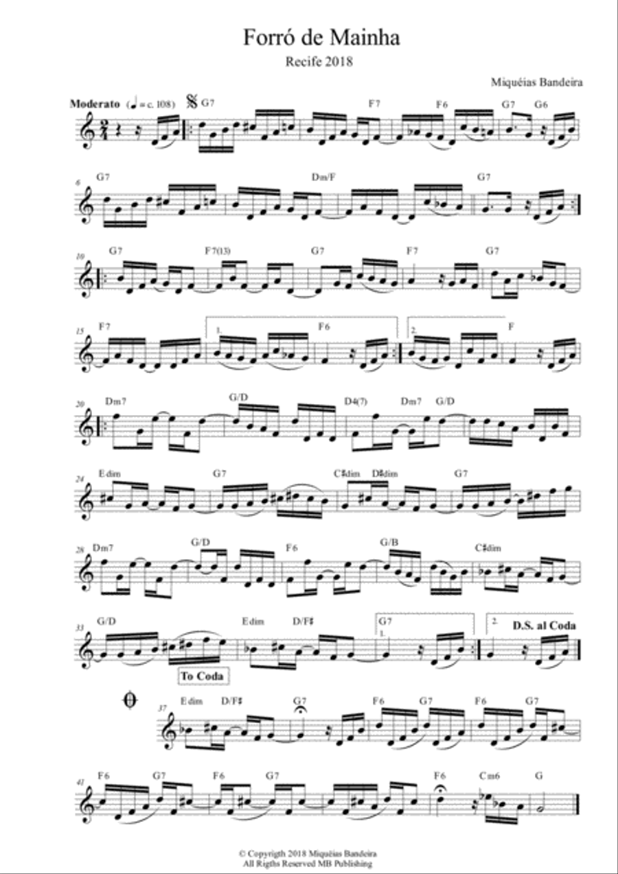 Forró de mainha Forró de mainha Flute scores gallery preview page 1