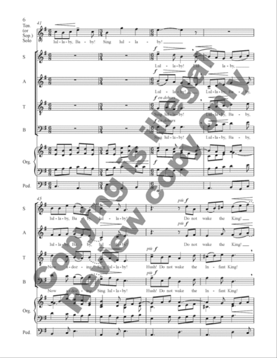 Sing Lullaby 4-Part scores gallery preview page 18