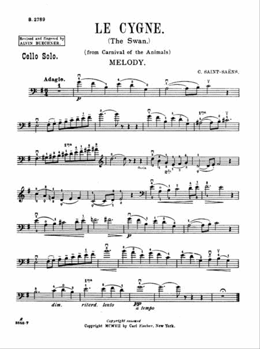 The Swan - from 'Carnival of the Animals' Piano Accompaniment scores gallery preview page 3