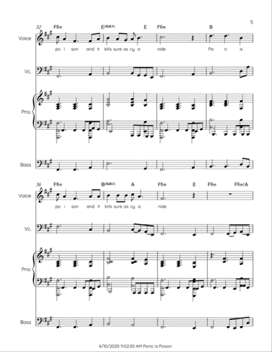 Panic Is Poison Small Ensemble scores gallery preview page 5