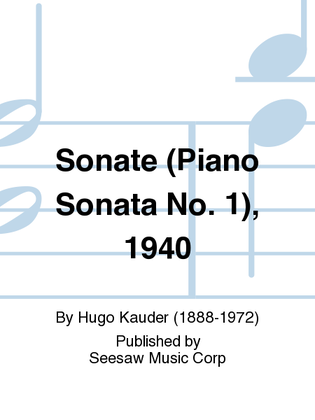 Sonate (Piano Sonata No. 1), 1940