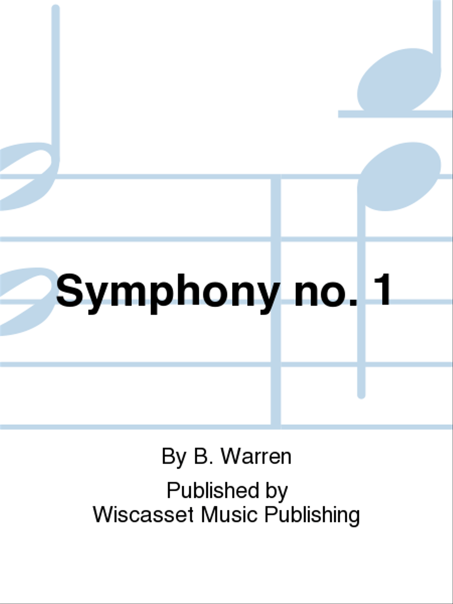 Symphony no. 1 Orchestra scores gallery preview page 1