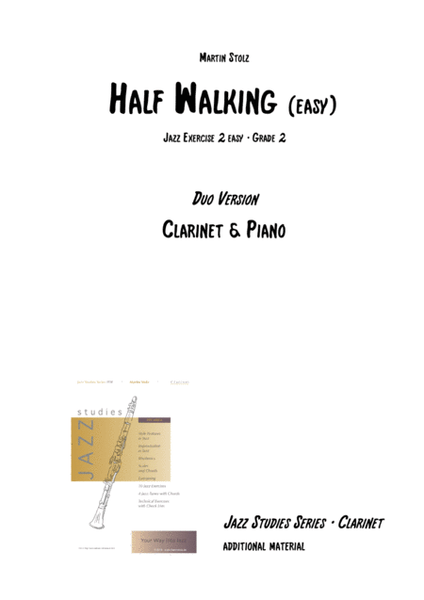 Half Walking - easy version arranged for clarinet and piano image number null