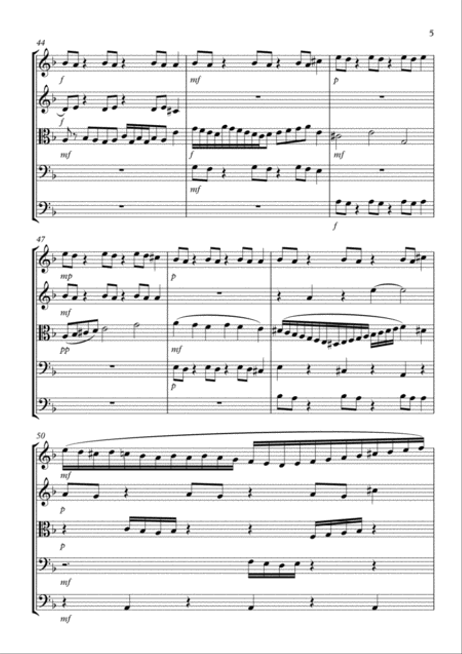Sarah Love String Quintet scores gallery preview page 5