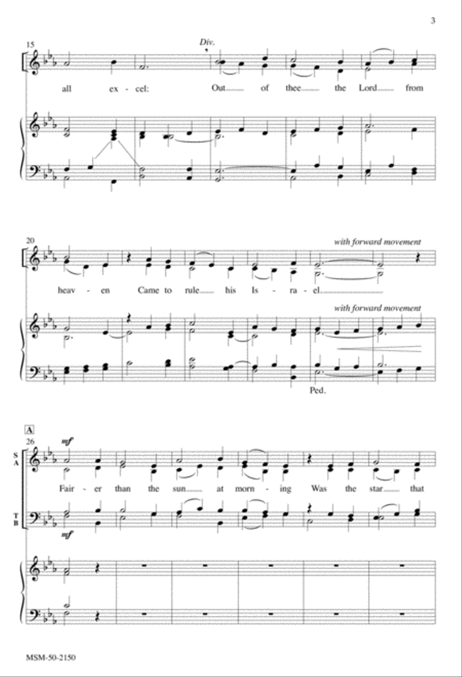 Star Carol (Downloadable Choral Score)