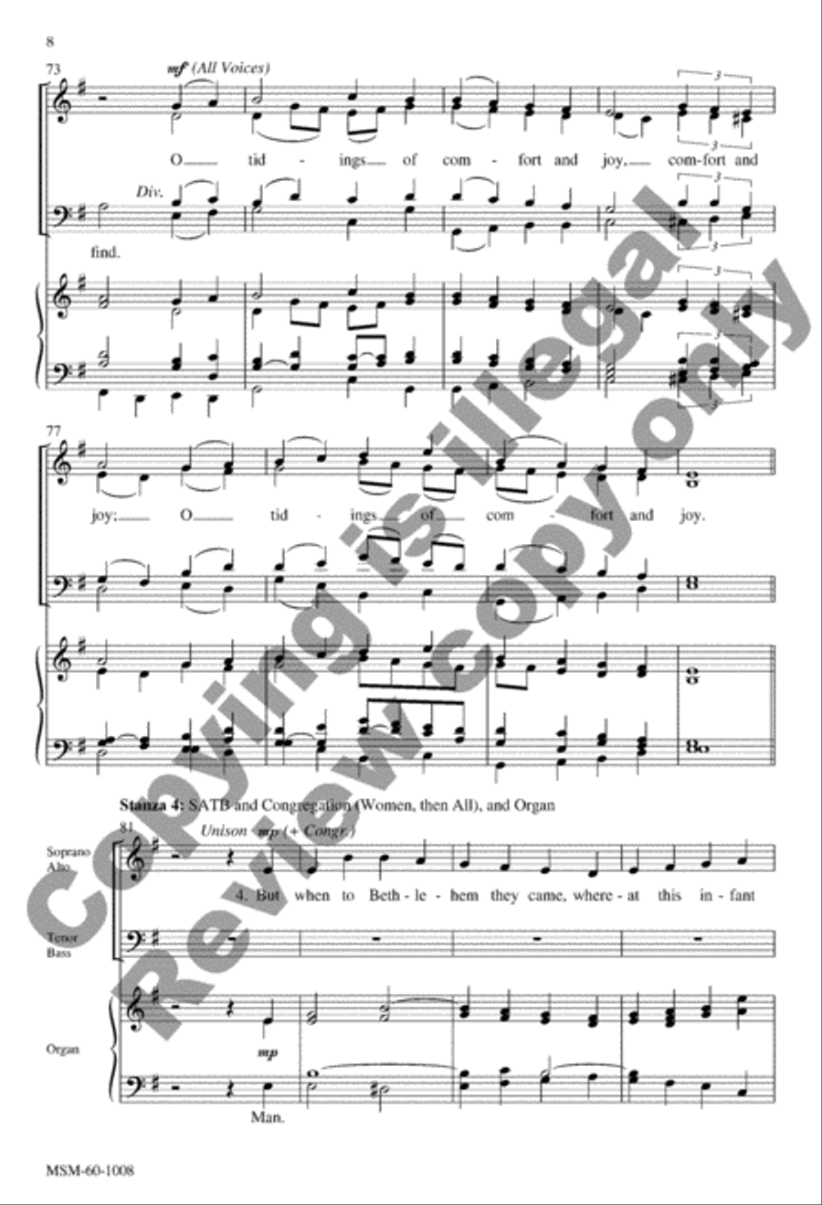 God Rest You Merry, Gentlemen 4-Part scores gallery preview page 8