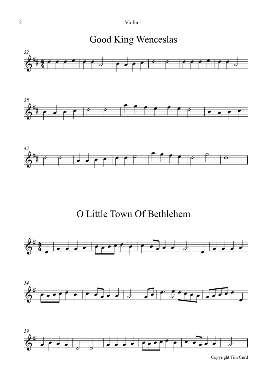 8 Christmas Duets For Violin String Duet scores gallery preview page 6
