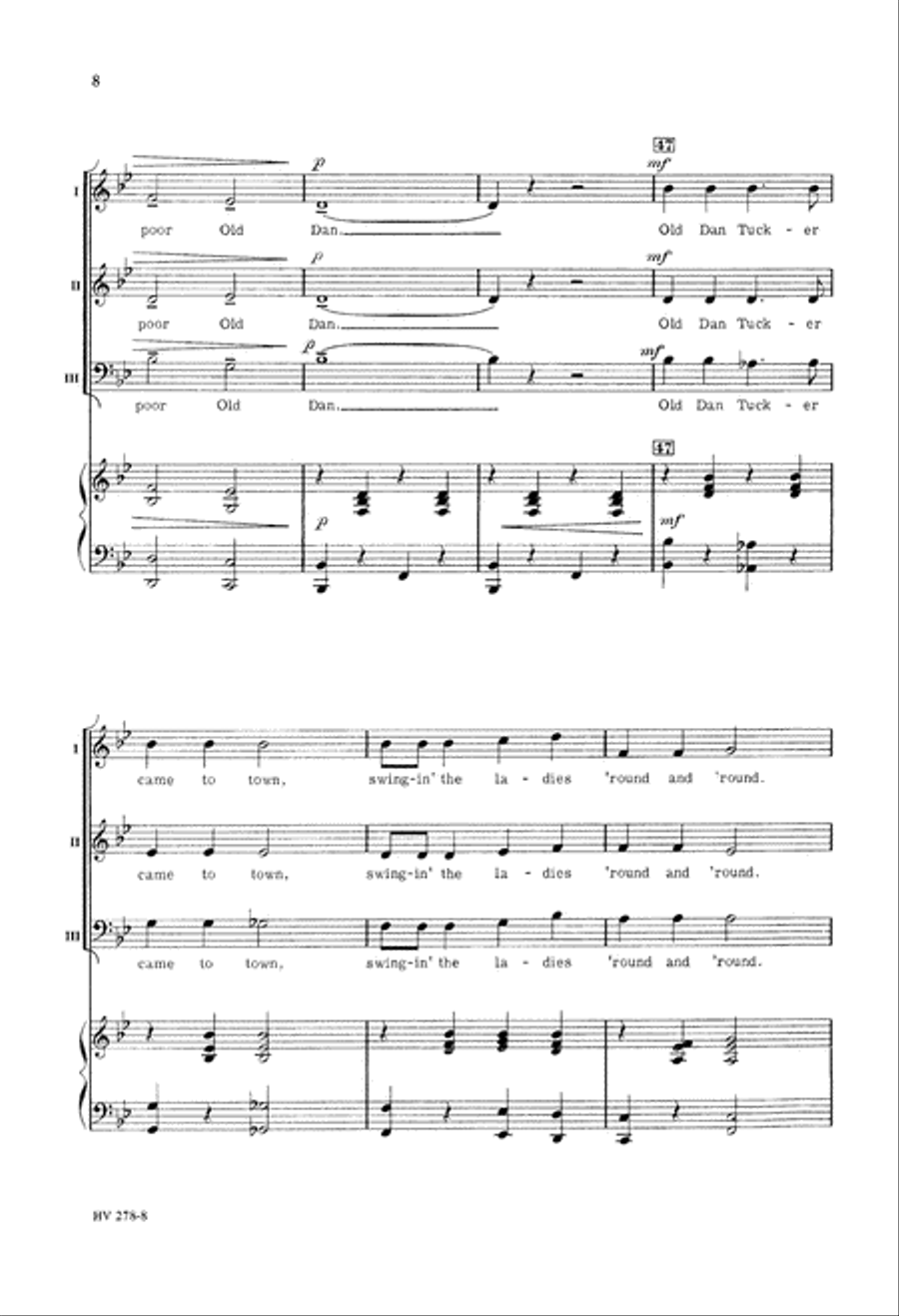 Old Dan Tucker Old Dan Tucker 3-Part scores gallery preview page 9