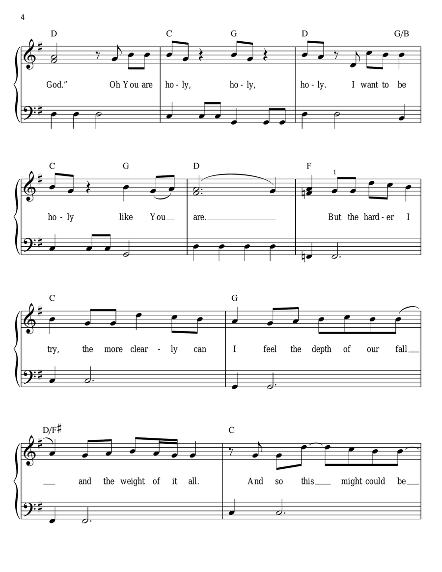 Wholly Yours Easy Piano scores gallery preview page 4