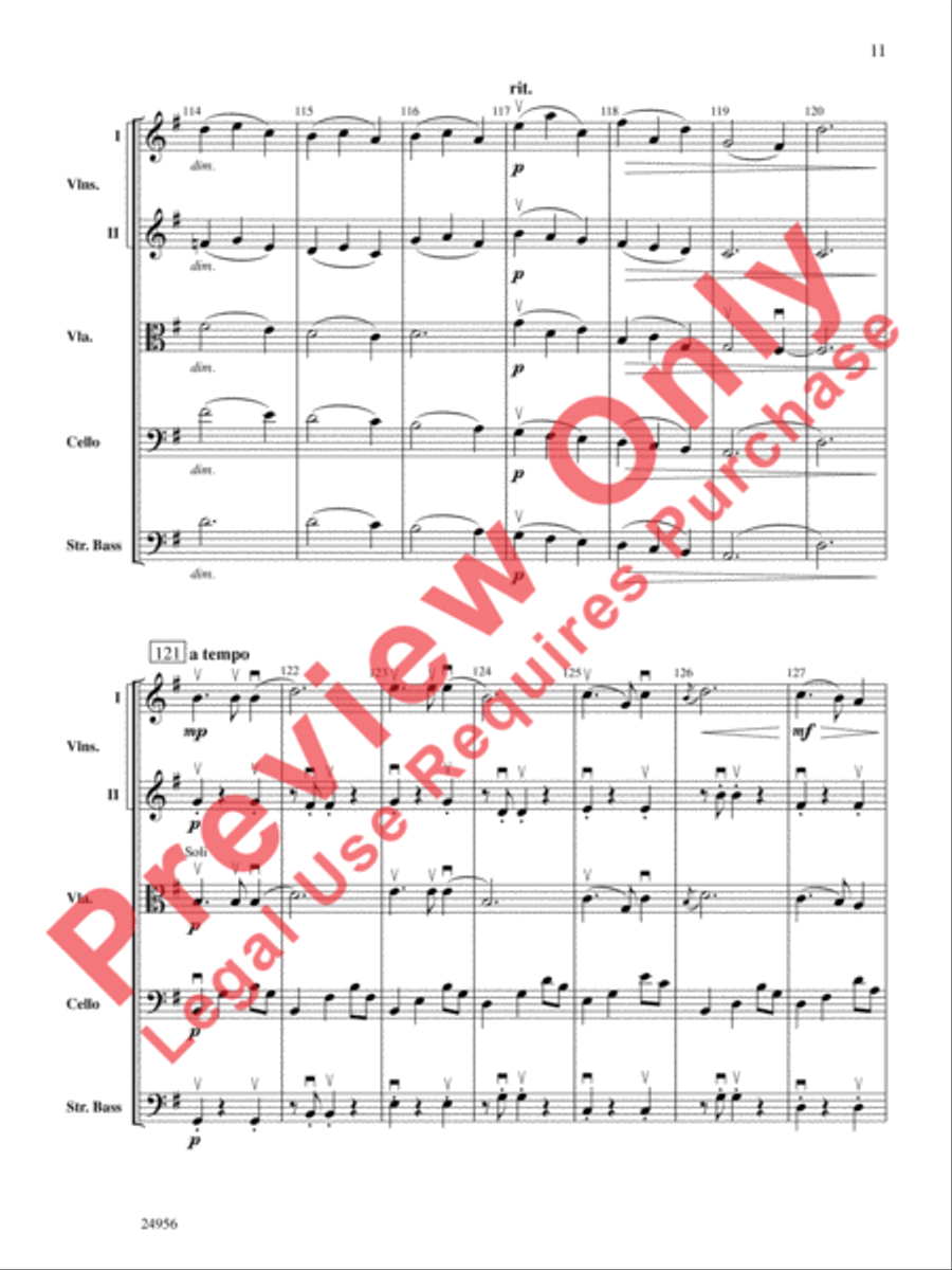 Allegretto Grazioso (from Symphony No. 8) String Orchestra scores gallery preview page 12
