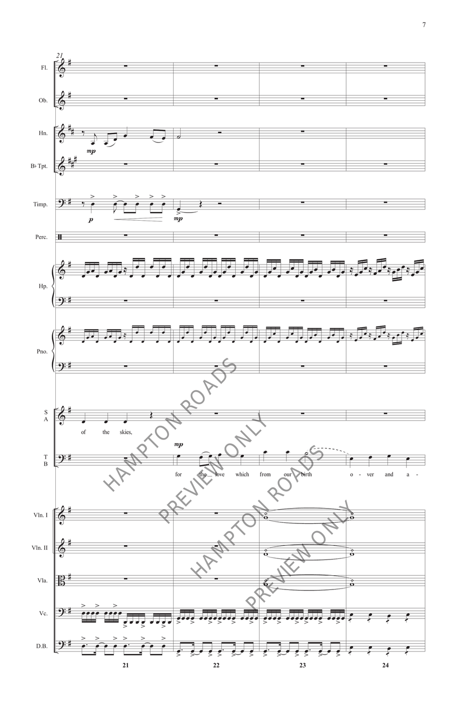 For the Beauty of the Earth (Full Score) Choir scores gallery preview page 8