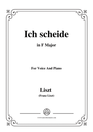 Liszt-Ich scheide in F Major,for Voice and Piano