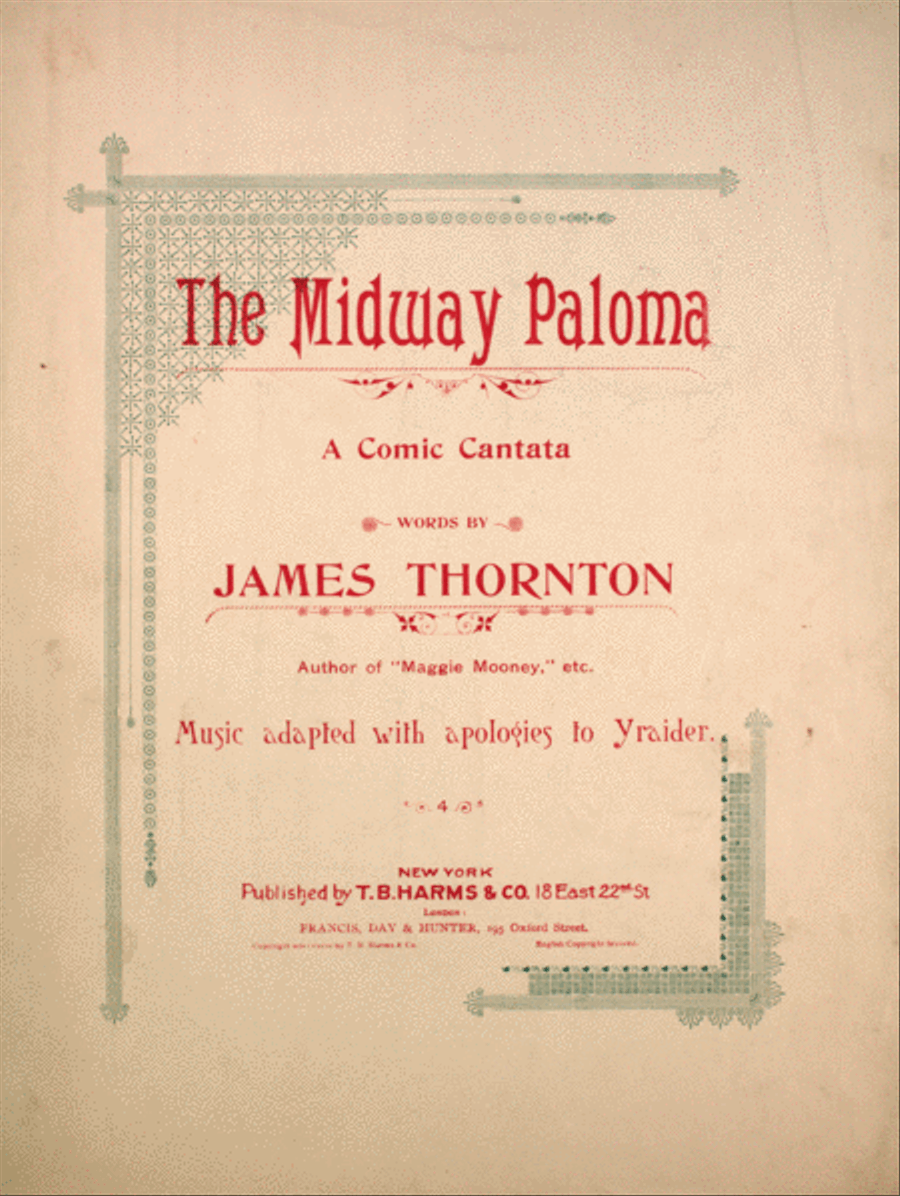The Midway Paloma. A Comic Cantata Voice scores gallery preview page 1