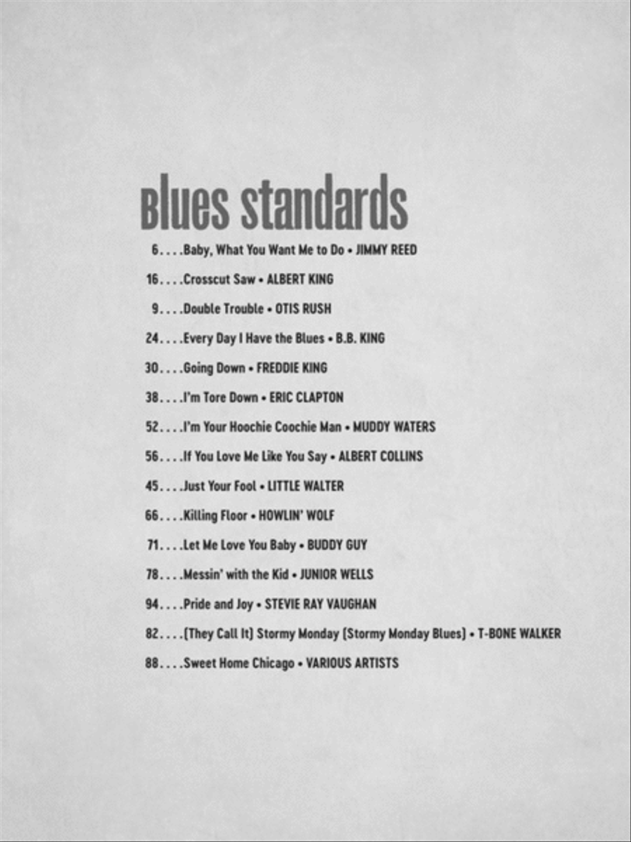 Blues Standards Blues Standards Electric Guitar scores gallery preview page 2