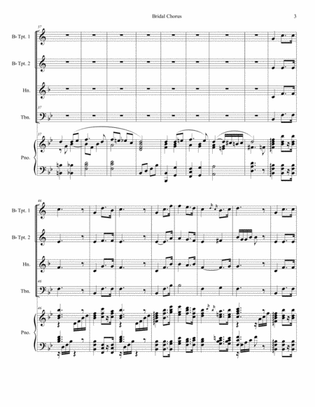 Bridal Chorus (for Brass Quartet - Piano Accompaniment) image number null