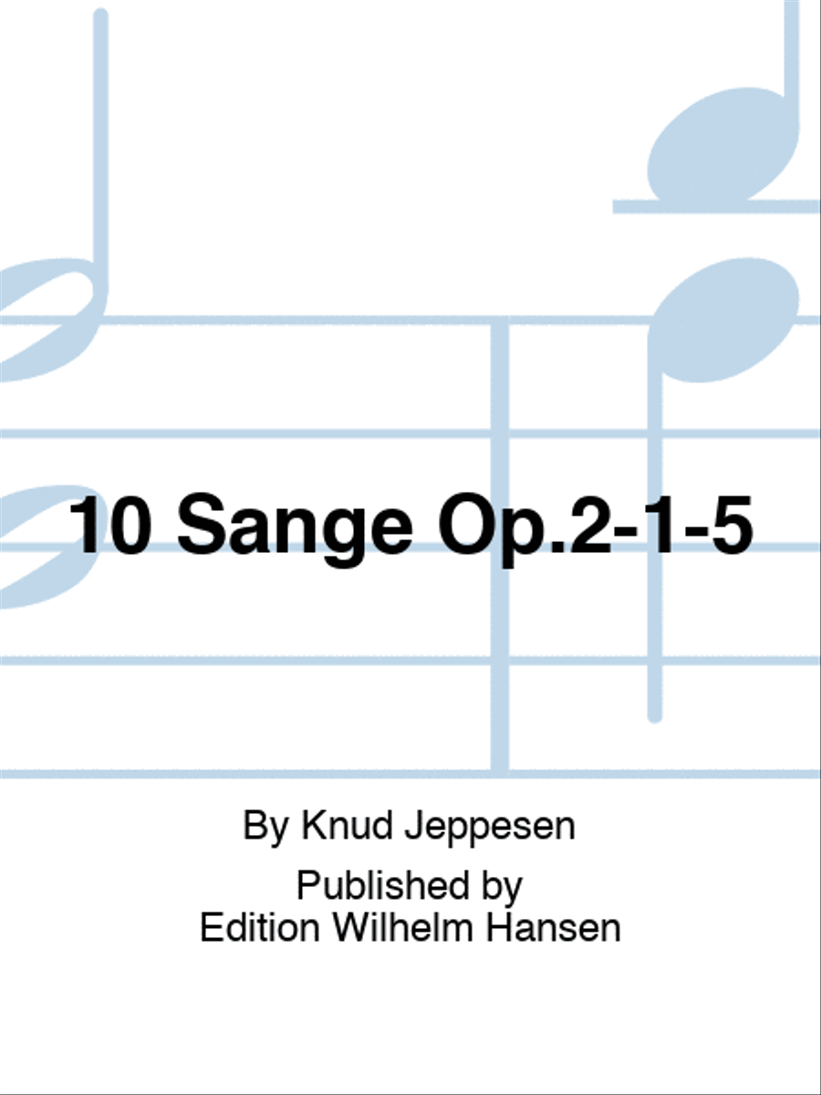 10 Sange Op.2-1-5 Choir scores gallery preview page 1