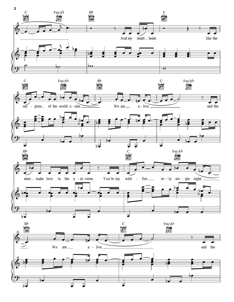 Empire Piano, Vocal, Guitar scores gallery preview page 2