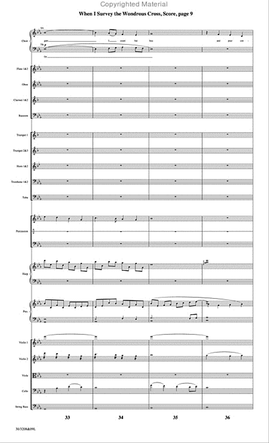 When I Survey the Wondrous Cross - Orchestral Score and Parts Choir scores gallery preview page 10