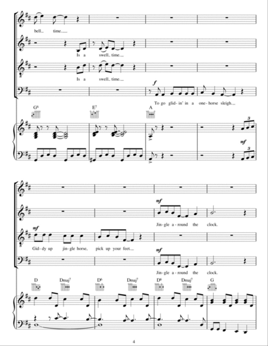 Jingle Bell Rock (arr. Peter Foggitt) 4-Part scores gallery preview page 4