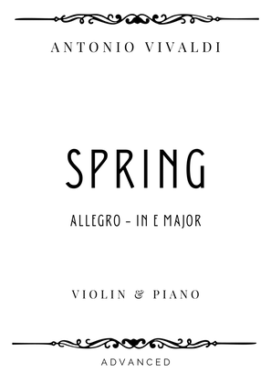 Book cover for Vivaldi - Allegro from Spring (The Four Seasons) in E Major - Advanced