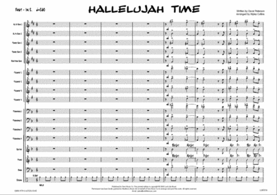 Hallelujah Time Hallelujah Time Big Band scores gallery preview page 2