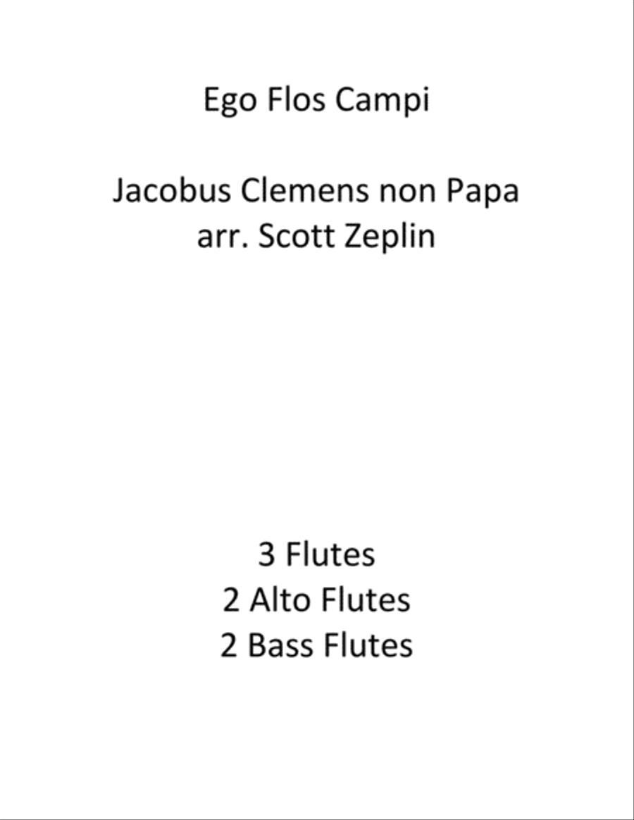 Ego Flos Campi Woodwind Ensemble scores gallery preview page 1