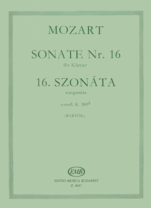 Book cover for Sonata #16 In A Min K 300d-pno