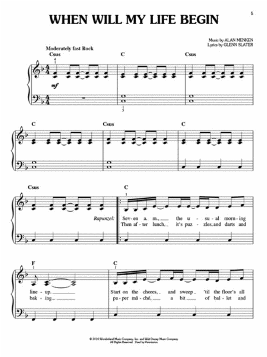 Tangled Tangled Easy Piano scores gallery preview page 3