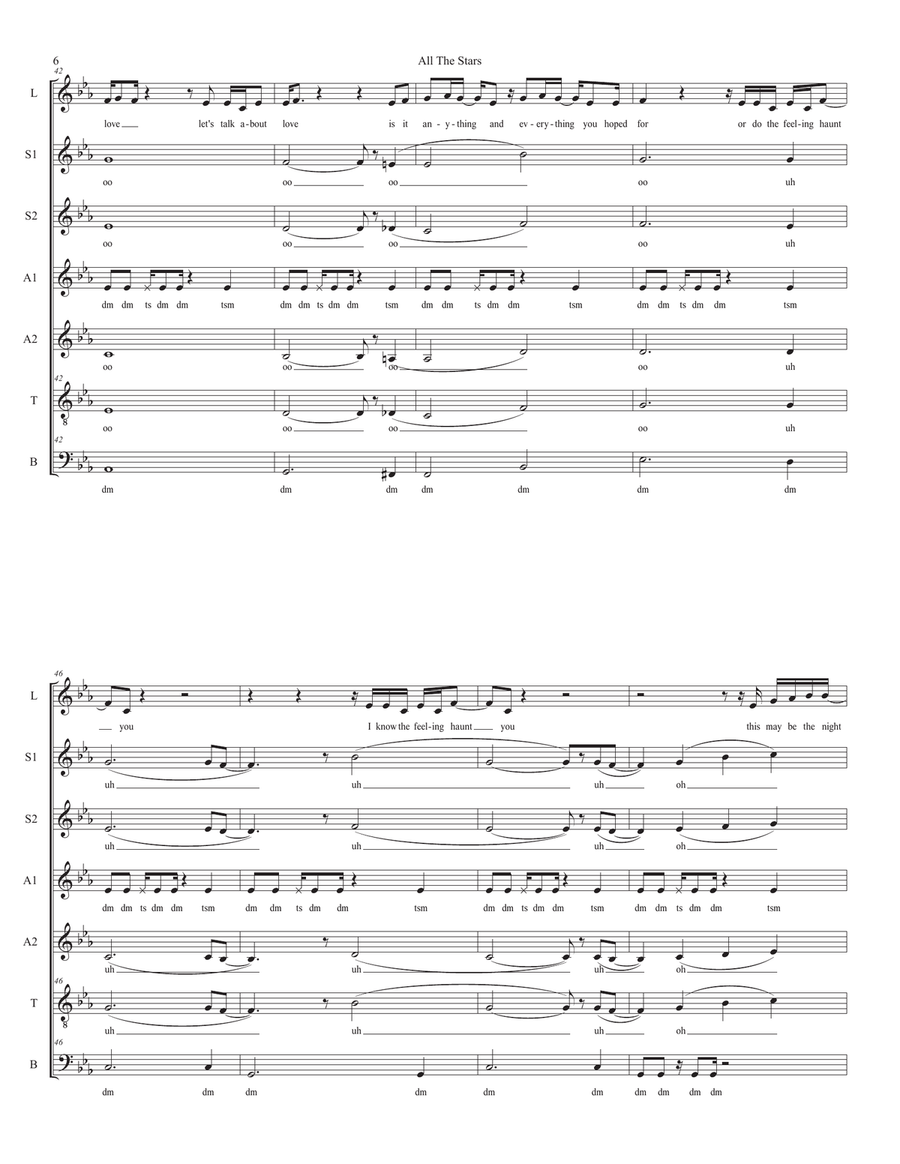 All The Stars All The Stars Divisi scores gallery preview page 6
