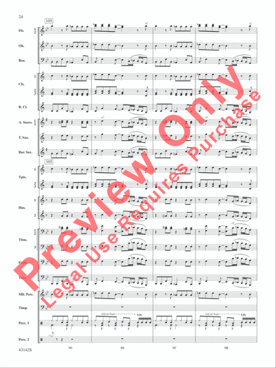 The Doors on Tour Concert Band scores gallery preview page 25
