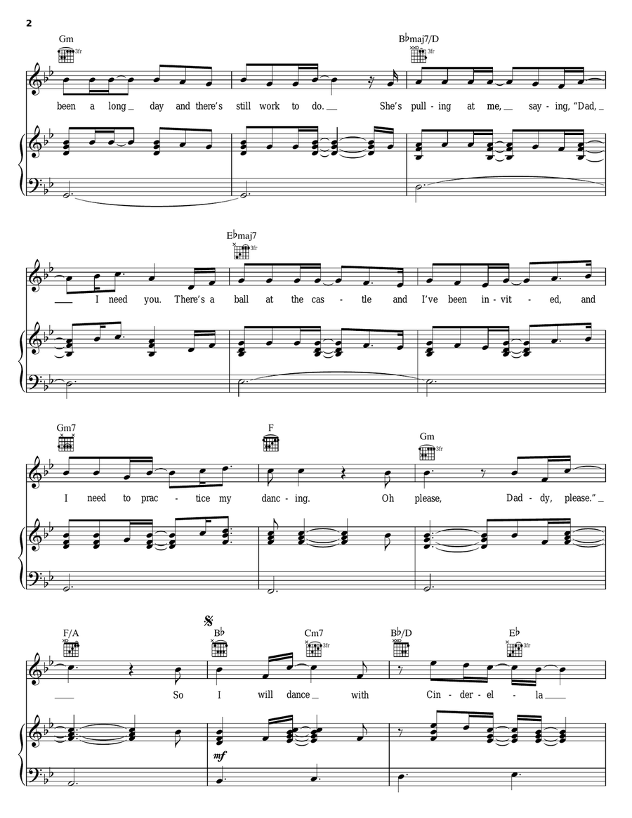 Cinderella Cinderella Piano, Vocal, Guitar scores gallery preview page 2