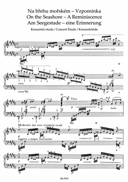 Am Seegestade / Konzertetuede C-Dur / Fantasie ueber tschechische Volkslieder for Piano