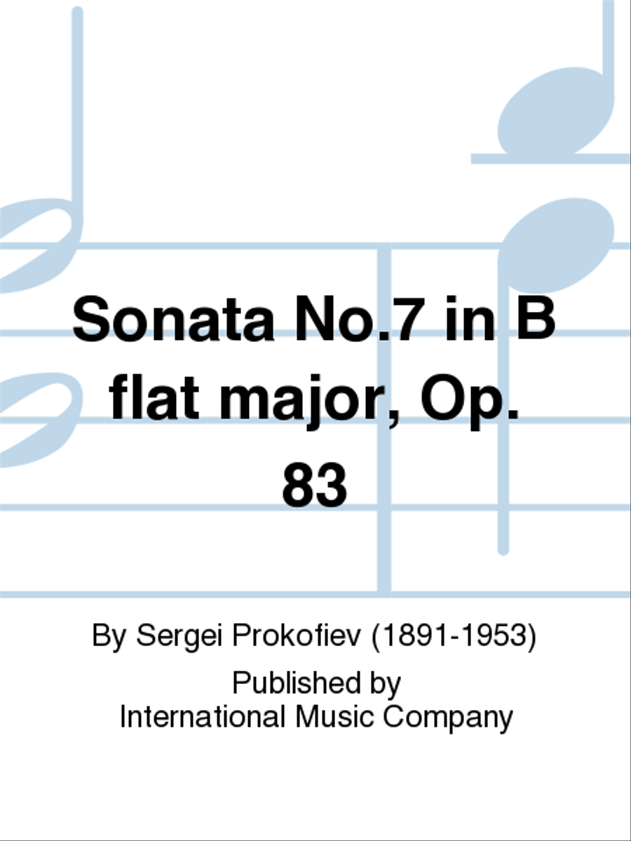 Sonata No.7 in B flat major, Op. 83 Piano Solo scores gallery preview page 1