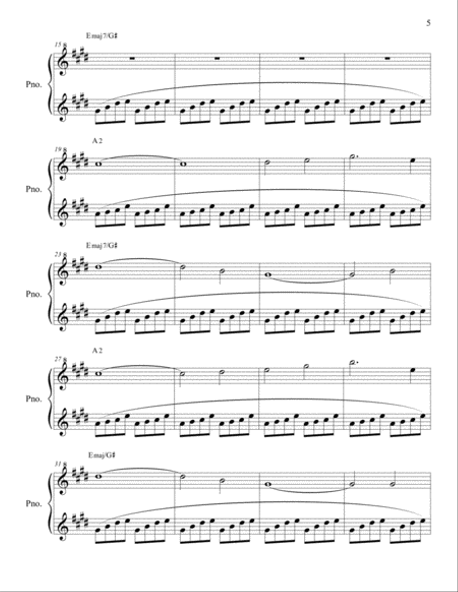 A Gentle Breeze (from 445: Midnight Improvisations) Piano Solo scores gallery preview page 5