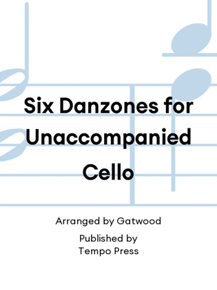 Book cover for Six Danzones for Unaccompanied Cello