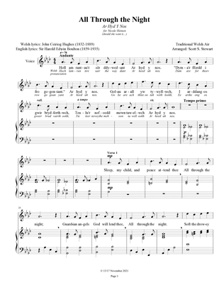 All Through the Night (Ar Hyd Y Nos) - Welsh Christmas Carol, Hymn tune